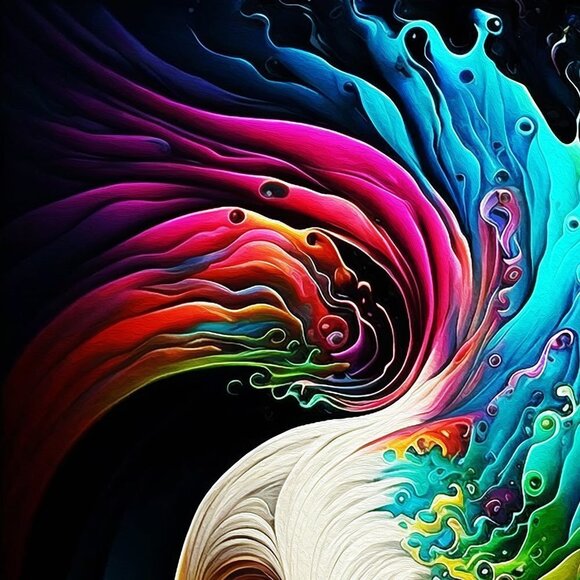 Colorful Art Watercolor Oil‎ Painting Framed Art Print - Picture 3 of 11